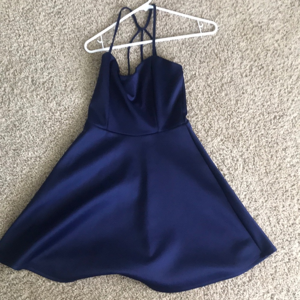 blue skater dress